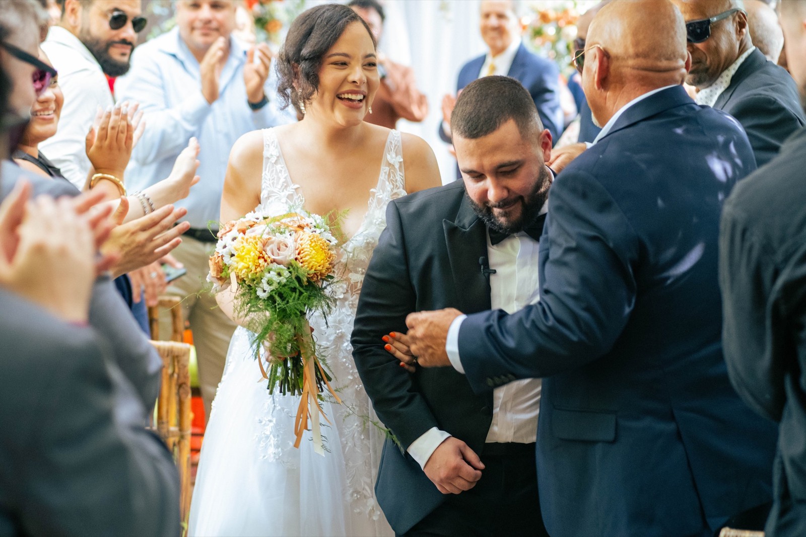 A couple during their wedding day in South Florida, photographed by Click Studios