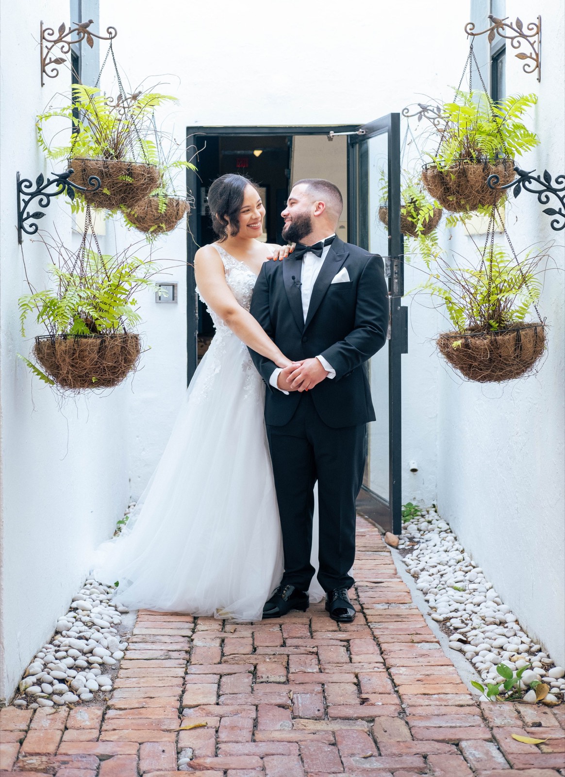 Wedding guests celebrating