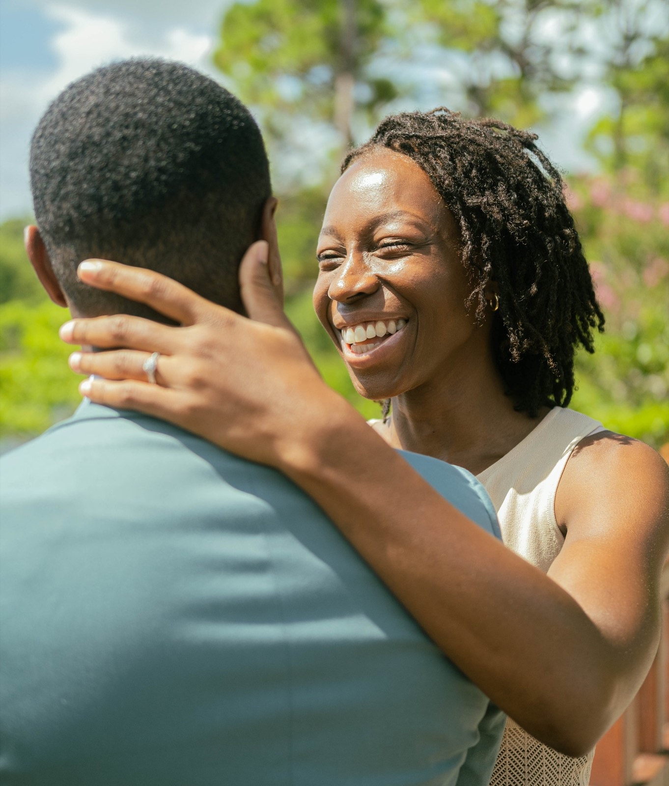 Couple during a wedding in Coral Gables, Florida